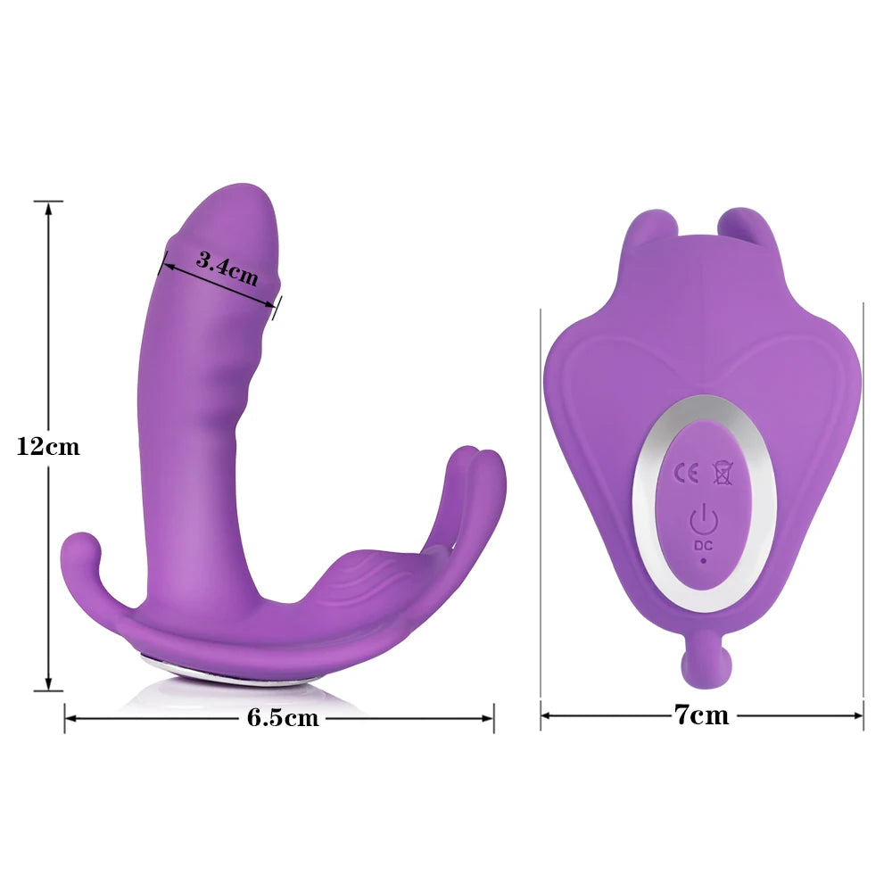 Butterfly Wearable Dildo Vibrator with Wireless Remote Control