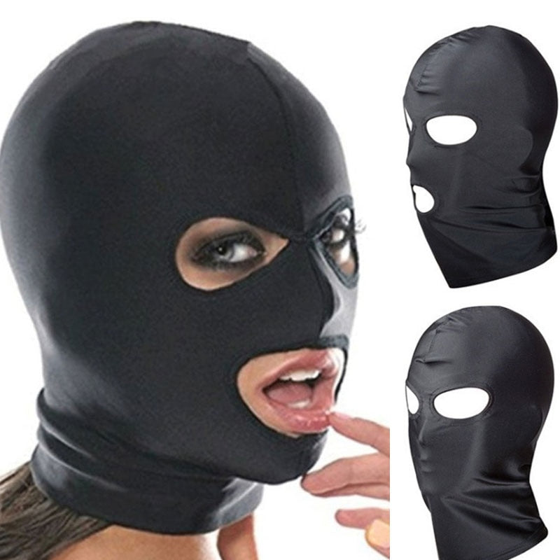 Open Mouth Hood Slave Erotic Mask Hood