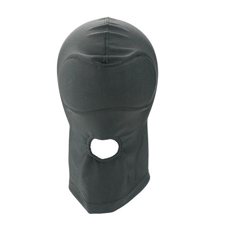 Open Mouth Hood Slave Erotic Mask Hood
