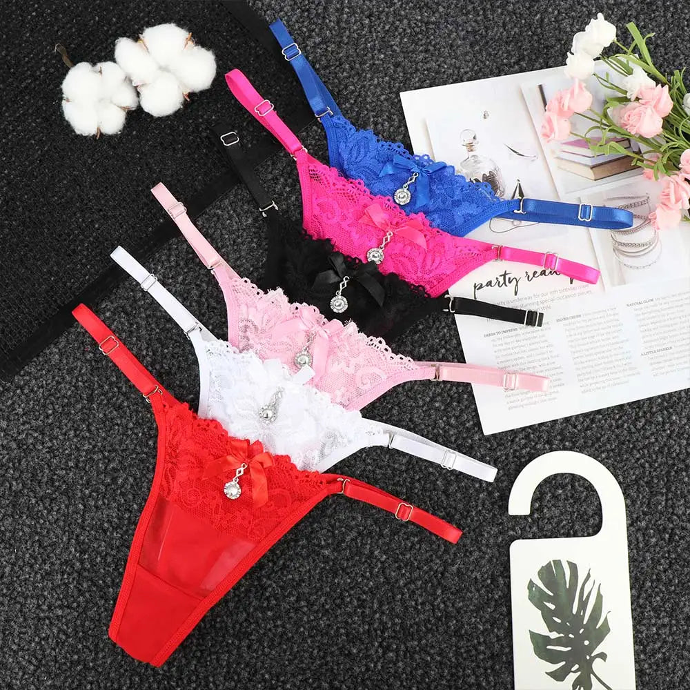 Thong Pearl Pendant Lace Panties