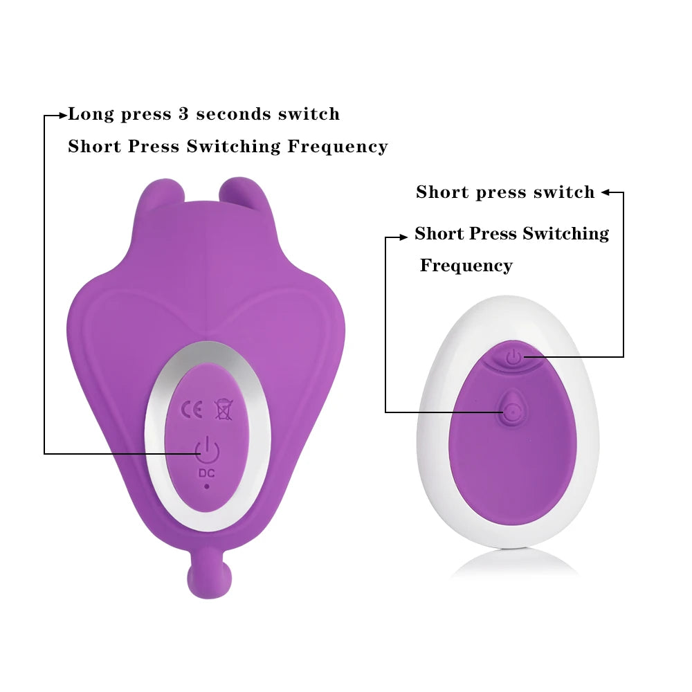Butterfly Wearable Dildo Vibrator with Wireless Remote Control