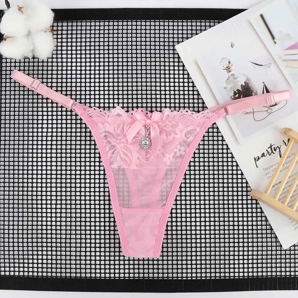 Thong Pearl Pendant Lace Panties