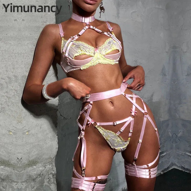 Floral Bandage Girl Lingerie Set