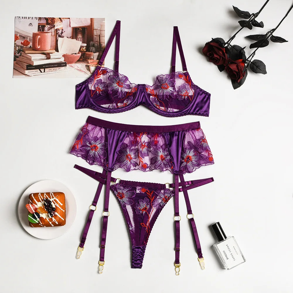 Patchwork Sexy Lingerie Set