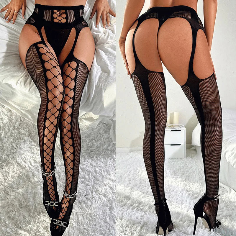 High Waist Fishnet Stockings
