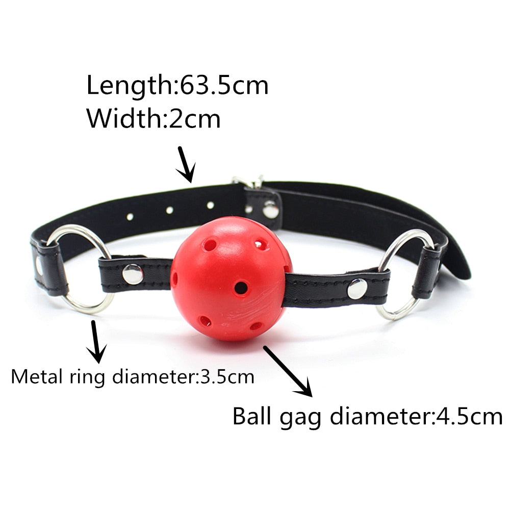 Bondage Harness Ball Open Mouth Gag