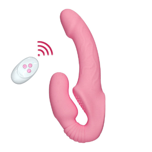 10 Speeds Strapless Strapon Dildo Vibrator